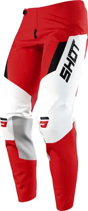 Shot Contact Chase Motocross Pants, white-red, Size 38 for Men White Red