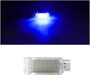 Wivplex 2PCS Red Courtesy Door Trunk Footwell Golve Box Light Lamp, for, A3 8P A4 B6 B7 B8 B9 A6 S6 C6 A7 S7 A8 S8/Q5 Q7 R8 A1 Car Number Plate Light(Blue 1PC)