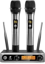 TONOR Professional Wireless UHF Dynamic Handheld Dual Microphone System - NEW!