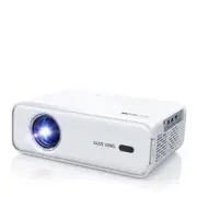 Eazze D1 Smart Projector with WiFi and Bluetooth, Netflix-Officially White