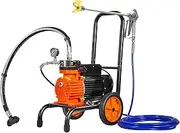 VEVOR Diaphragm Airless Paint Sprayer, 900 W Efficiency Cart Airless Paint Sprayer, 1800 psi High Pressure Paint Airless Sprayer, with Extension Bar, for Home Interior and Exterior Spraying