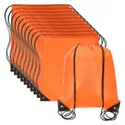 Drawstring Backpack Bags, 20 Pack Sports Cinch Sack Draw String Bag, Orange