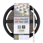 RibbonFlex LED Tape Light, Soft White (2700), 30LEDs/M, 16.4' (5M) 24V, (134230)