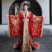 [INSTR] Hanfu Men/Women Chinese Traditional Embroidery Wedding Hanfu Red Dress Couples Cosplay Costume for Couples