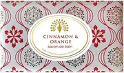 The English Soap Company Vintage Wrapped Soap Bar, Cinnamon Shea Butter Soap Bar, Moisturising Soap Bar for Face and Body, Cinnamon and Orange Scent 190g