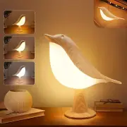2 in 1 Small Desk Lamp, Bird Cordless Table Lamp with 3 Color Temperature Dimmer