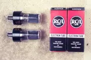 2, NEW, RCA 6SN7GTB, tall bottle, black plates, low D-getter, match pr 2, 6SN7GT