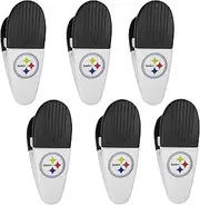 Siskiyou Sports NFL Pittsburgh Steelers Chip Clip Magnets, 6pk White, One Size