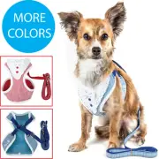 Pet Life 'Spawling' 2-in-1 Fashion Dog Harness-Leash with Smock Dress Bowtie