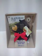 Vintage 1995 Black Bear Cub Smithsonian Wild Heritage Collection Plush Book Set