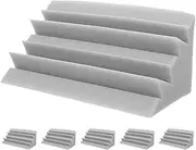 UPKOCH 6pcs Low Frequency Soundproof Cotton Sound Proofing Panel Sound Proof Pads Corner Bass Traps Wall Padding Acoustic Foam Soundproofing Corner Bass Trap Sound Panel Sponge Light Grey