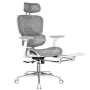 ALFORDSON Ergonomic Office Chair Mesh Executive Gaming Work Seat White Grey