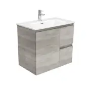 Fienza Joli Edge Bathroom Vanity 750 Wall Hung Vanity Industrial Grey JOL75XR