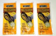 3 pack HotHands Air Activated Indsole Foot Warmers - 9 Hour of Heat - New
