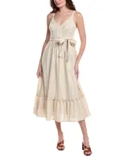 Taylor Linen-Blend Midi Dress