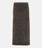 [Altuzarra] Altuzarra Milos metallic knit maxi skirt AU 10 black