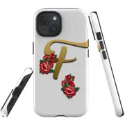 For iPhone 15 Plus Case, Shielding Cover, Letter F