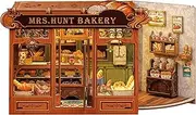 CUTEBEE Book Nook Kit - DIY Miniature House Dollhouse Kit for Adults and Teens, Booknook Tiny House Bookshelf Decor with LED Light, Gifts for Family and Friends (Mrs.Hunt Bakery)
