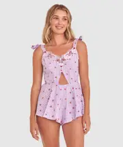 Enchanted Frolic In The Fields Playsuit - Light Purple/Multicolour