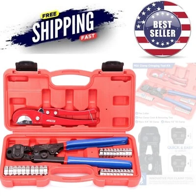 Durable PEX Crimper & Clamp Kit - Ergonomic Design for Hassle-Free Installation