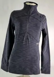 Gymshark Limit 1/2 Zip Pullover Black Marl Women's Size Large NWT