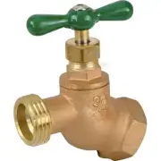 Heavy-Pattern Female No-Kink Hose Bibb 3/4 Inch FIP Connection Brass Plumbing...