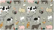 Cute Farm Animals Seamless Non Slip Bath Mats for Bathroom, Bath Tub Mat for Baby, Kids, Toddlers, Machine Washable Shower Tub Mats, 15.1x26.8 Inch