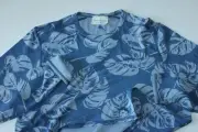 Tommy Bahama T Tee Shirt Leaf The Sun Reversible Dockside Blue LS XX-Large XXL