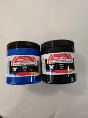 Speedball Fabric Screen Printing Ink bundle of 2 new 8 ounce jars black and blue
