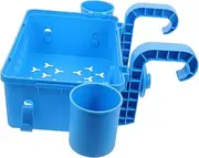BESPORTBLE Pool Accessory Organizer Plastic Basket Hooks Outdoor Storage for Towels Gear and Items