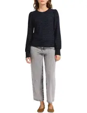 [Marcs] Dream Glow Stripe Top in Navy Stripe