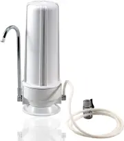 Sistema de filtrado de agua para encimera, 1 etapa, con grifo cromado