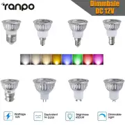 DC12V Red Yellow Purple Light LED COB Spotlight Bulbs 5W GU10 GU5.3 E27 E14 MR16
