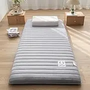 Thickened Single or Double futon Mattress, Portable Folding Japanese Sleeping Mattress for Travel, Camping, or Dorm Guests.(Gray,1.8 * 2.0m)