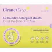 Cleaner Days Laundry Detergent Sheets Fragrance Free | 60 pk / Unscented