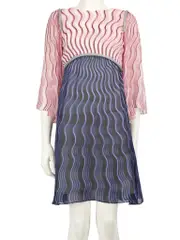 Two Tone Abstract Pattern Dress