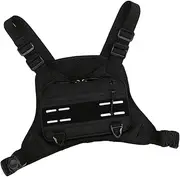 Hogvinnatil Sports Chest Bag for Men, Chest Pack for Men, Training Vest, Front Bag Gabeless, Adjustable Outdoor Sports Accessories, Multifunctional Running Pack for Mobile Phones, Headphones, a, Siehe