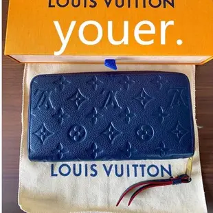 二手正品LV Louis Vuitton LV ZIPPY 壓花 拉鍊 長夾 M61864 M62121