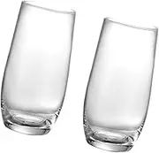 2pcs Drinking Glasses Glass Set Household Whiskey Highball Glasses Smooth Surface for Easy Cleaning