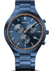 Bering 11743-797 Titanium Chronograph Mens Watch 43mm 5ATM