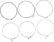 TOGEVAL Acoustic Guitar Strings Electric Guitar Strings Metal Strings E130 Set 6 Pieces for Replacement Rust-proof for Diy Guitarists