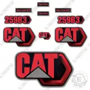 Fits Caterpillar 259B3 Decal Kit Skid Steer - (Custom Red and Silver) - 3M VINYL