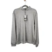 -NWT Pebble Beach Men's Quarter Zip Pullover in Gray Size Medium