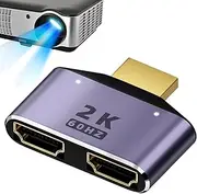HD Adapter - HD 2K Output Indicator Adapter | Convenient Plug and Play No Drivers Needed Use Adapter for and Notebooks