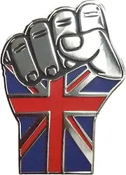 [Panda Loco] United Kingdom Union Jack Fist Enamel Pin Badge – 35mm x 22mm, Metal