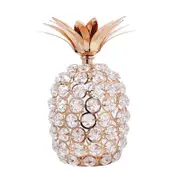 Catzon Sparkly Crystal Beads Pineapple Ornament for Home Party Festival