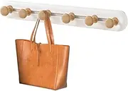 Sliding Hook Rack - Adhesive Multipurpose Coat Hanger | Reusable Hat Racks with Sliding Hooks, Space Saving Hanger for Apartment, Dormitory