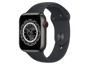 Apple Watch Series 7 (Cellular) 41mm Space Black TI Case Black Band - Good