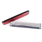 silver/red 24 Holes Tremolo Harmonica Mouth Organ Key of C for Beginners S.$6