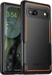 Poetic Neon Series Google Pixel 7A 5G Case, Dual Layer Heavy Duty Tough Rugged Light Weight Slim Shockproof Protective Drop Protection Phone Case 2023 New Cover for Google Pixel 7A (6.1 Inch), Black
